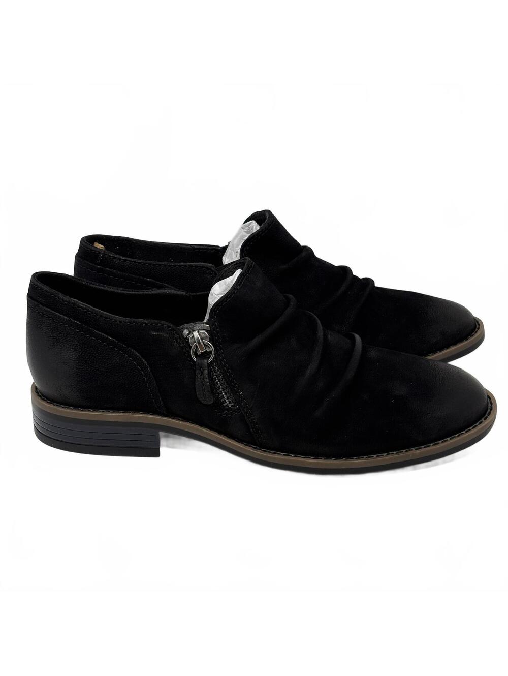Clarks Womens Black Nubuck Cazmin Pace Zipper Wide Width 7W NWT - Picture 8 of 9
